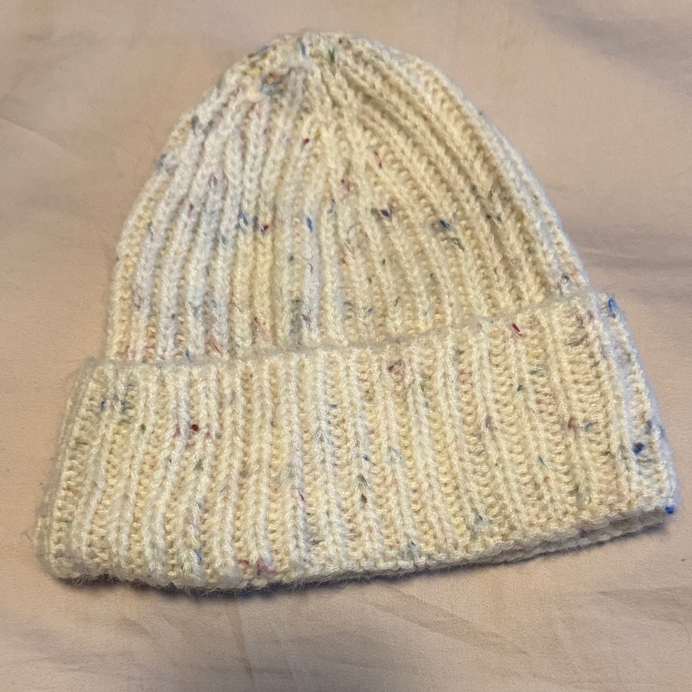 Cozy Cream Knit Anthropologie Beanie